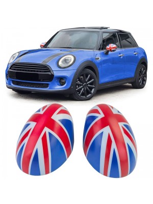 Kryty zrcátek Mini One/Cooper F54/F55/F56/F57 (2013-2018) - modro-červené